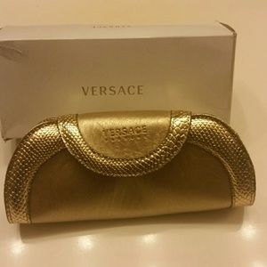 NWOT VERSACE GOLD TROUSSE PURSE